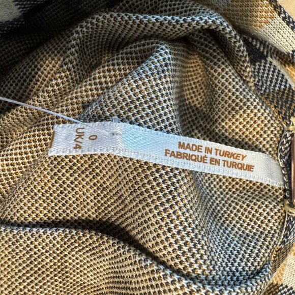 NWT Free People Honey Gold Plaid Printed Mini Skirt Women's 0 - Picture 5 of 8